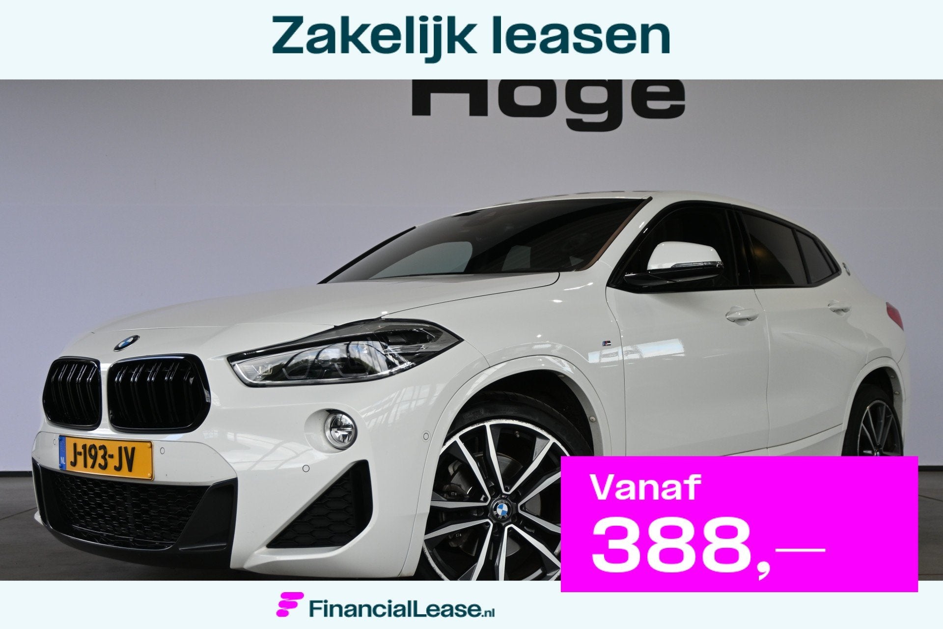 BMW X2 sDrive18i High Executive M-Sport Automaat Led Clima C, Dealer onderhouden, Gebruikt, Met garantie (alle), Leder en Stof