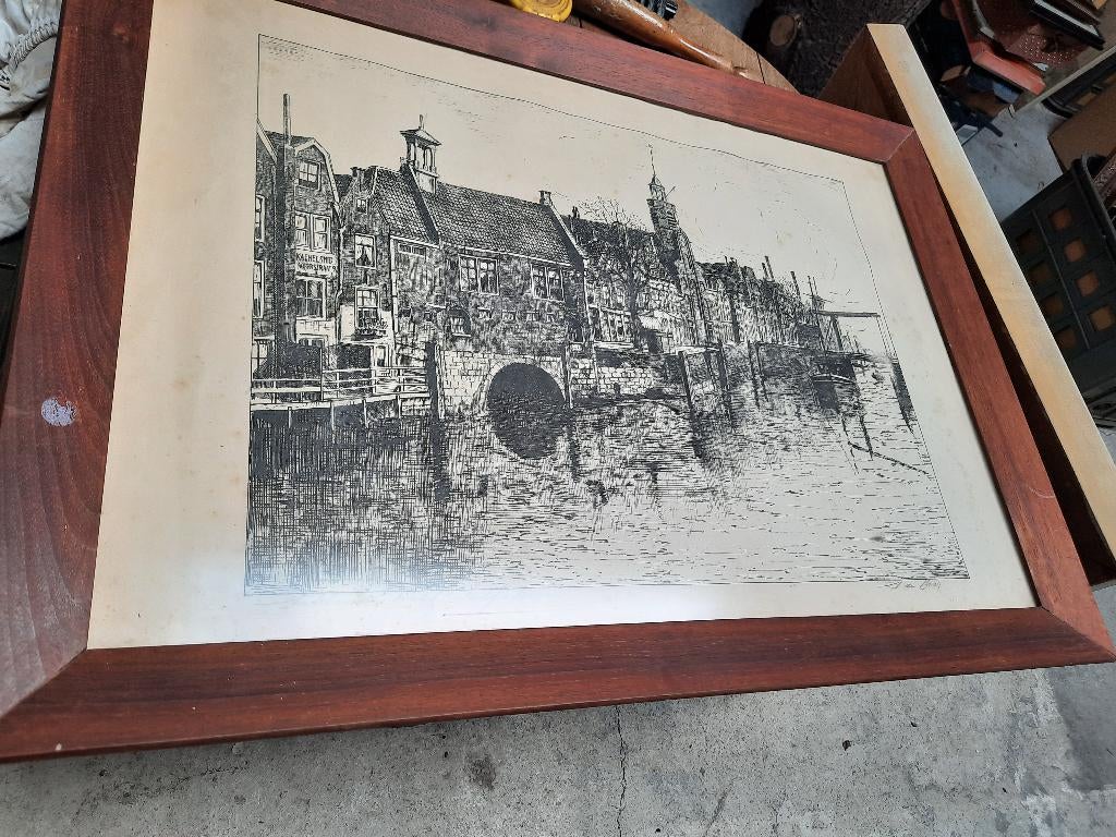 Litho delfshaven, Antiek en Kunst, Ophalen of Verzenden