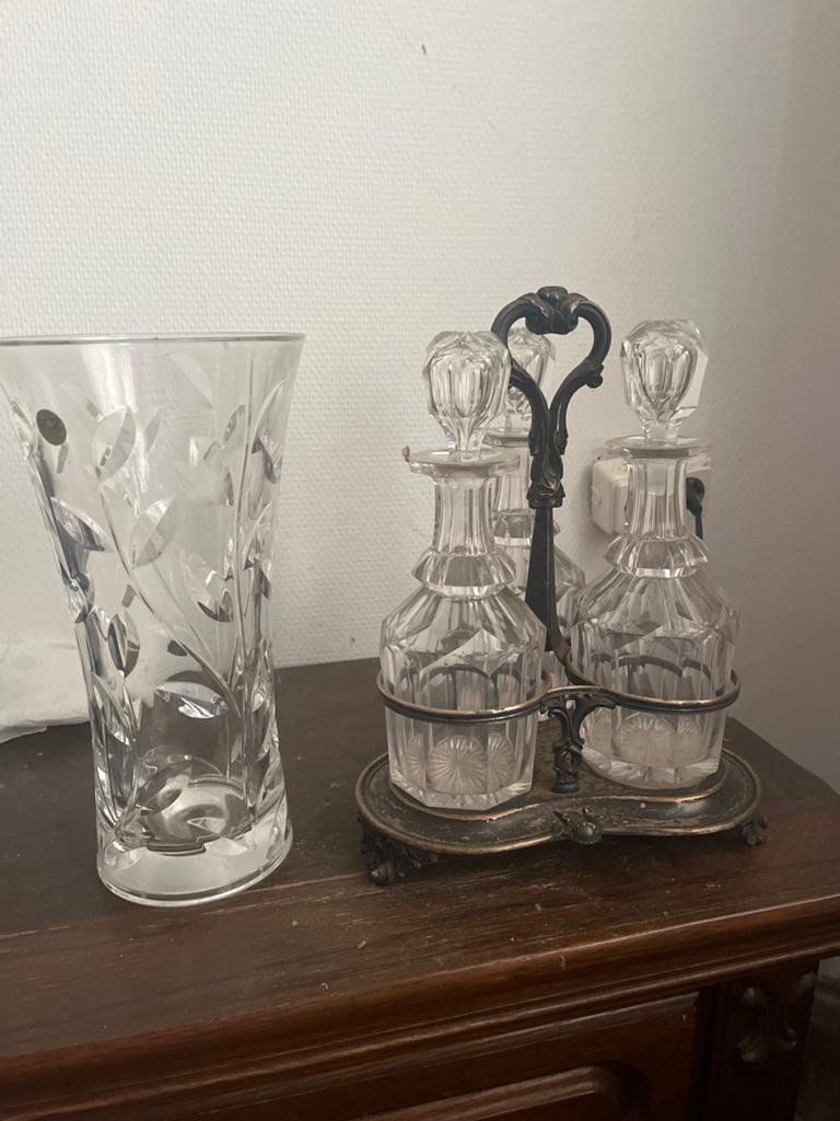 Diverse kristallen  vazen en schalen, Ophalen