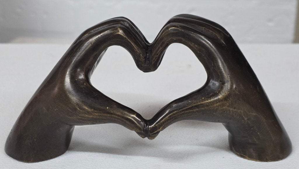 HANDEN MAKEN HART / bronzen beeld, Antiek en Kunst, Kunst | Beelden en Houtsnijwerken, Ophalen of Verzenden, Brons, Beeld
