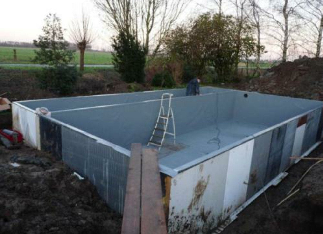 Vijver visvijver koi koivijver zwemvijver sandwichpanelen, Ophalen, Zo goed als nieuw