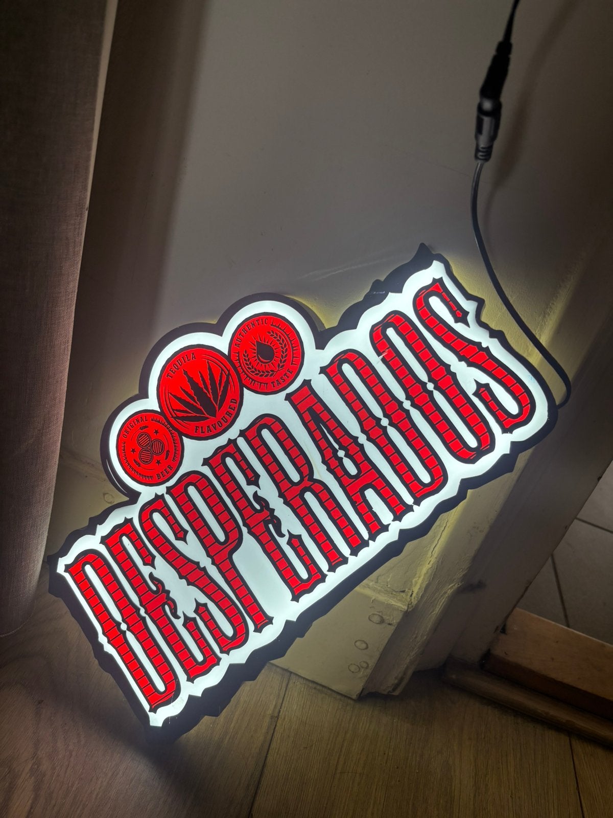 Desprarados lichtbak reclame bord, Verzamelen, Ophalen of Verzenden, Gebruikt, Lichtbak of (neon) lamp