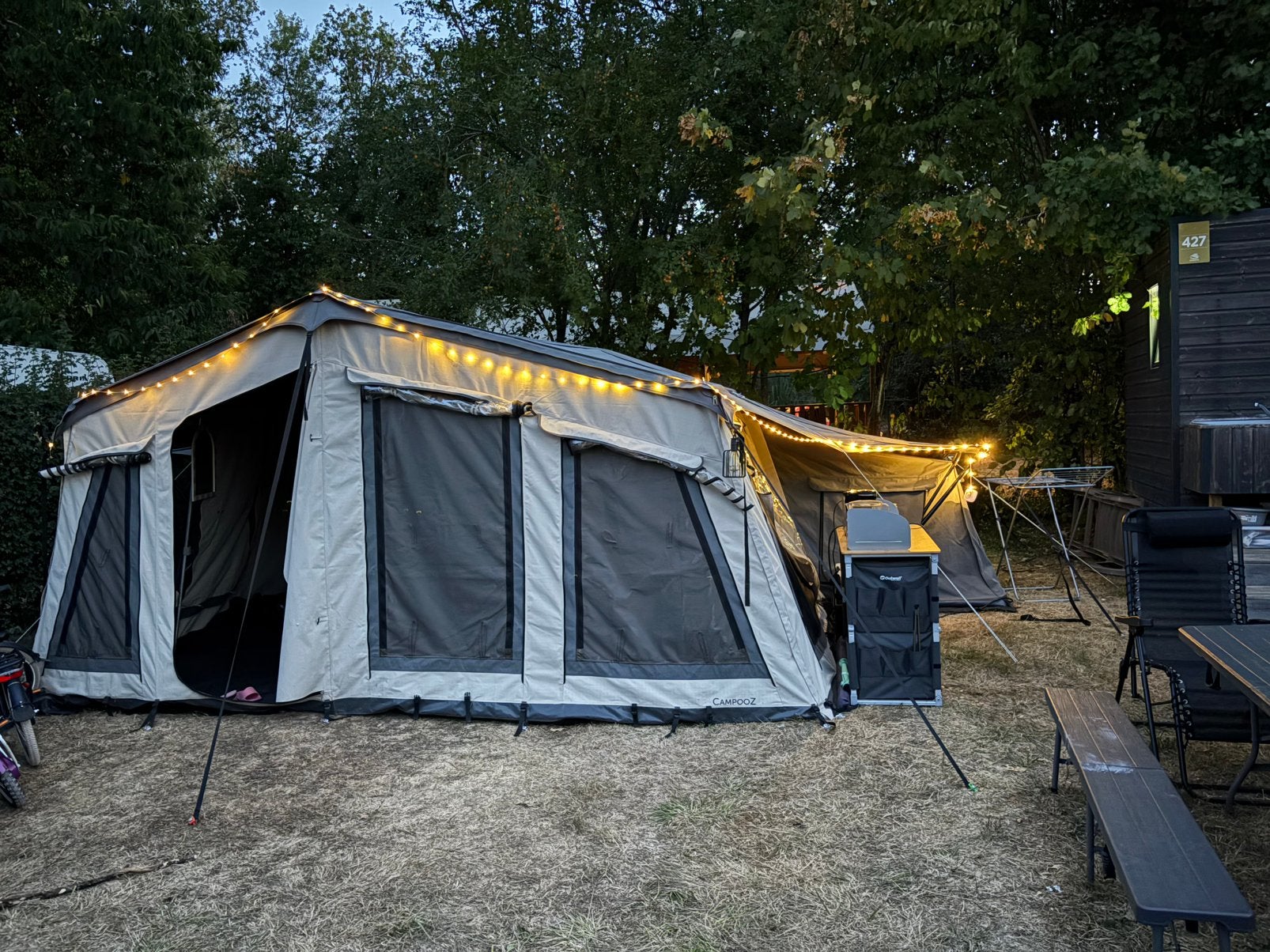 Campooz Lazy Jack Camping 2021 | Compleet, incl oa Tempo 100, Ophalen, Zo goed als nieuw, Tot en met 4