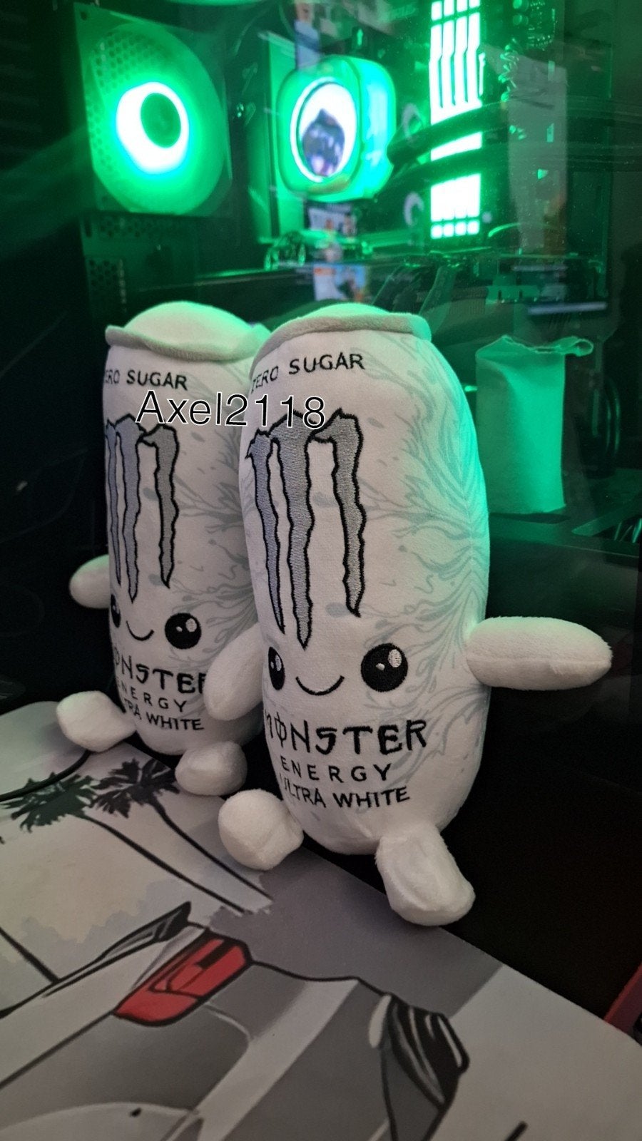 Monster Energy Ultra pluche knuffels - 2 stuks, Kinderen en Baby's, Overige merken, Overige karakters, Overige typen, Nieuw