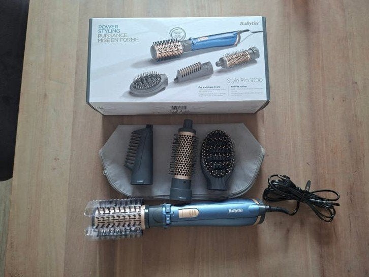 BaByliss Style Pro 1000 AS965E met roterende borstel, Ophalen of Verzenden, Zo goed als nieuw, Föhn of Haardroger