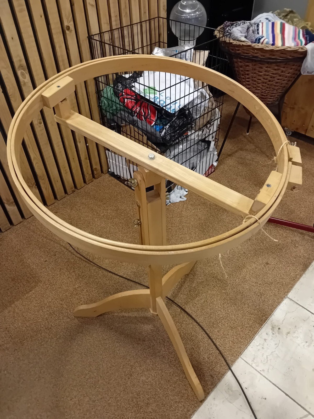 Houten Quiltring op standaard, Hobby en Vrije tijd, Ophalen of Verzenden, Zo goed als nieuw, Overige typen
