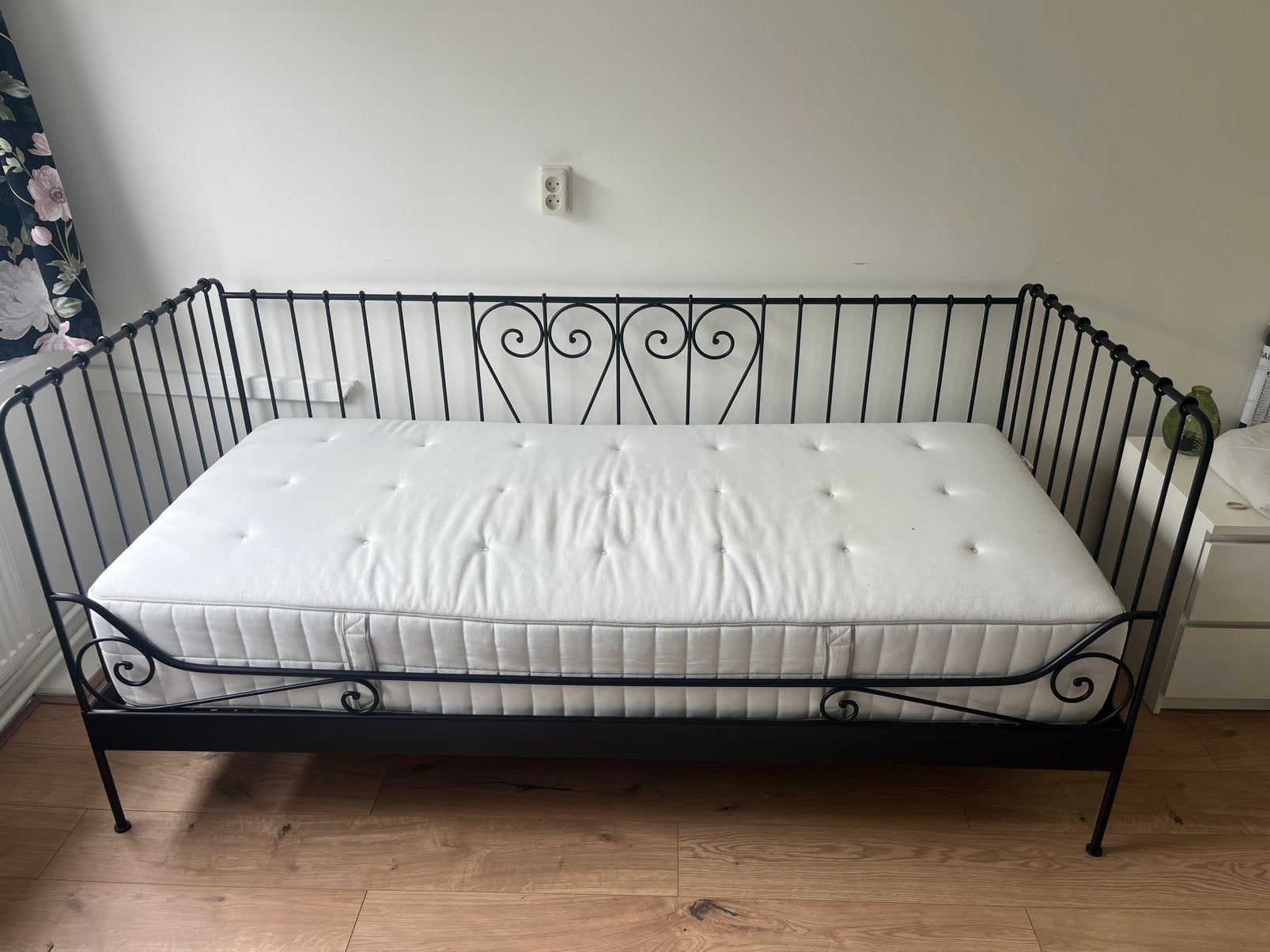 Eenpersoonsbed 90x200 compleet, Ophalen, Gebruikt, 90 cm, Eenpersoons