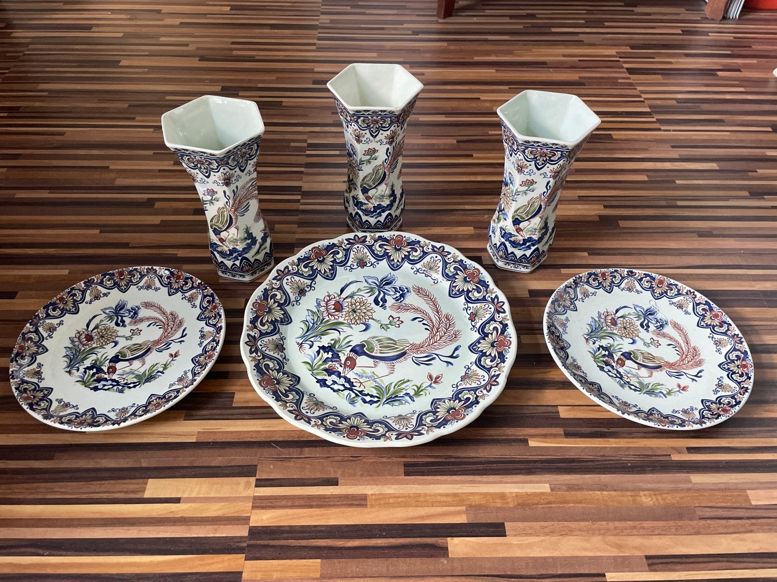 Boch Frères 'Vieux Rhodes' Vazen en Schalen Set, Ophalen of Verzenden