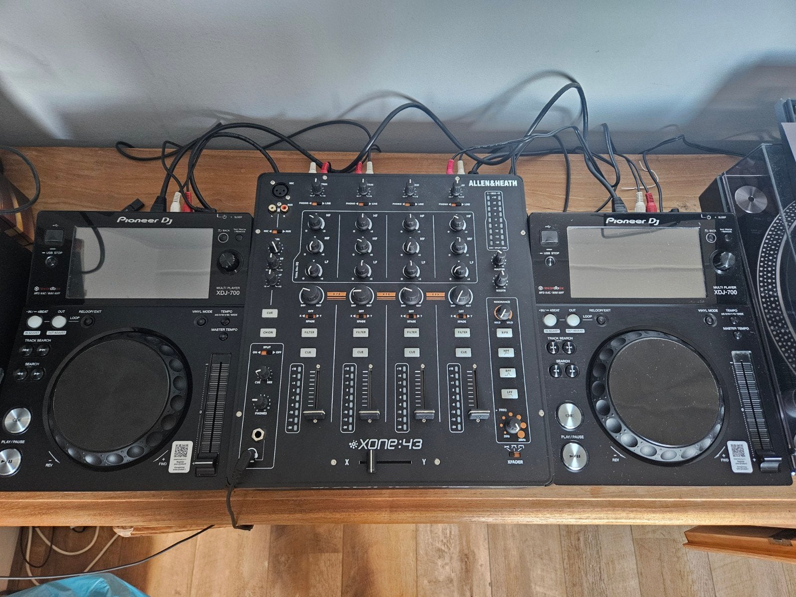Complete DJ-set: Pioneer XDJ-700 + Allen & heath Xone 43, Ophalen of Verzenden, Gebruikt, Dj-set, Pioneer
