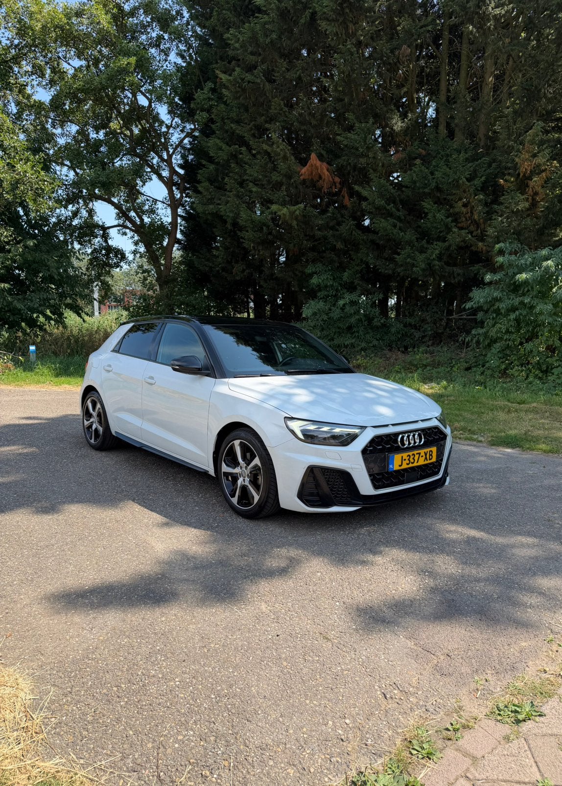 Audi A1 30 Tfsi 3x S line AUT CARPLAY 2019, Auto's, Audi, A1, Leder en Stof, Wit, 1100 kg