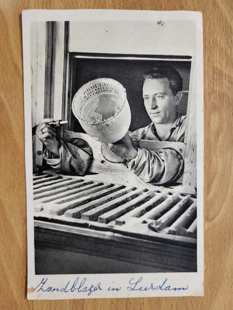 ansicht LEERDAM Zandblazer Glasblazer Zeldzaam, Ophalen of Verzenden, Voor 1920, Utrecht