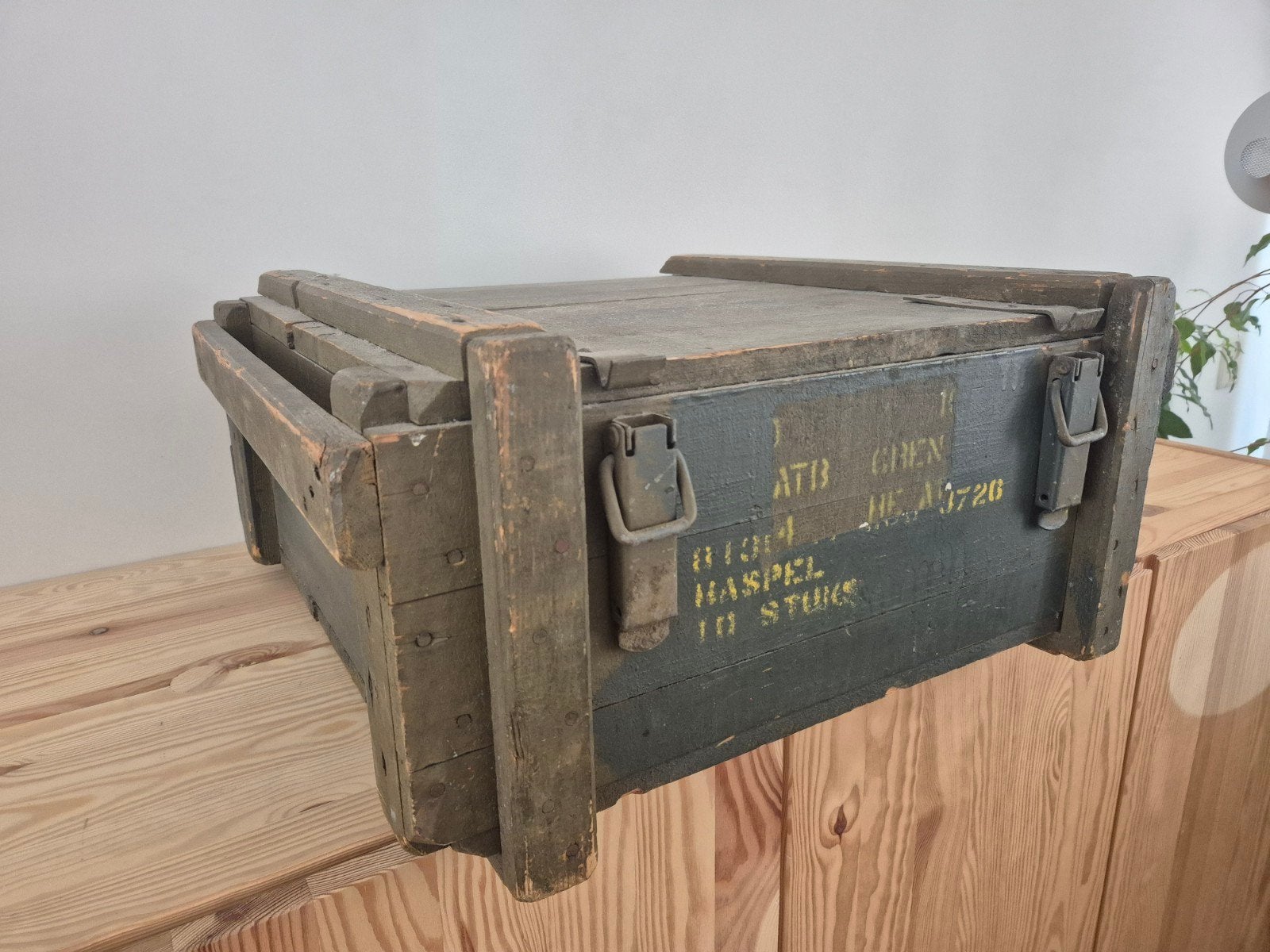 stoere originele legerkist (53x53xh24cm), Huis en Inrichting, Ophalen, 50 tot 100 cm, 5 – 50, 50 tot 75 cm
