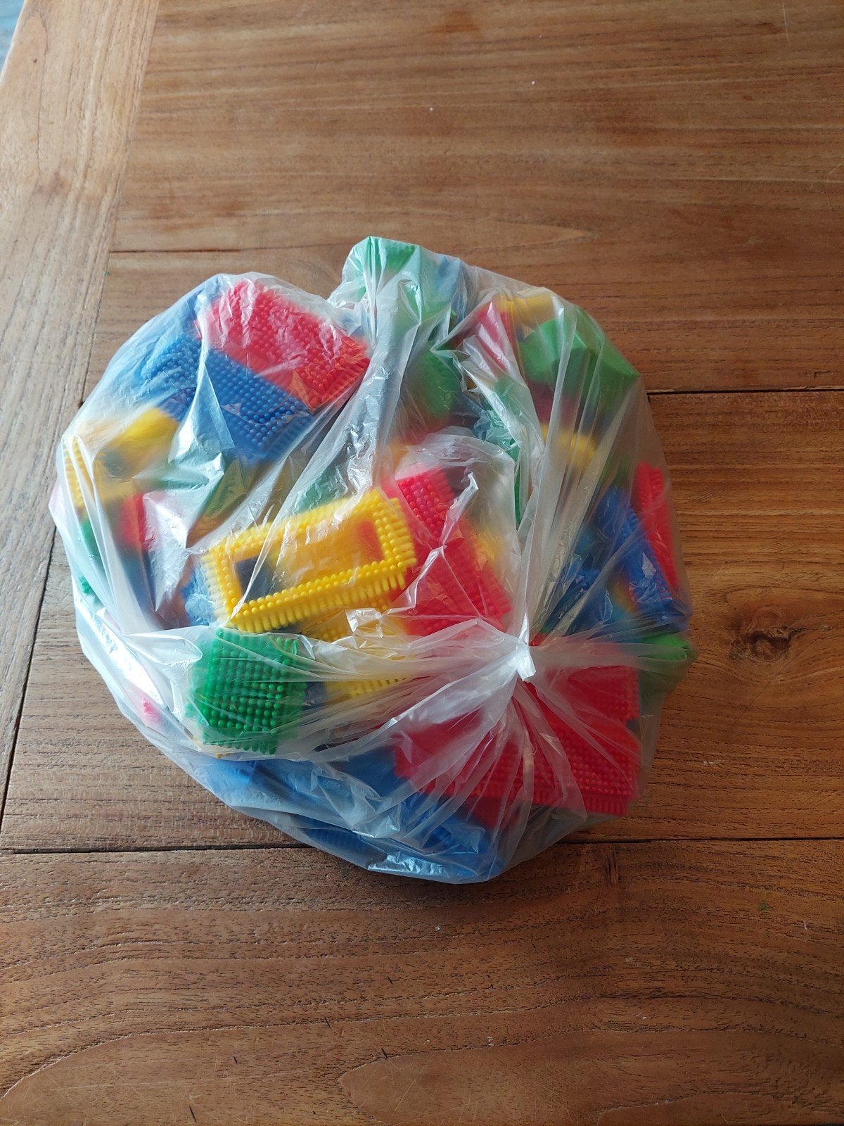 Grote zak met kleurrijke noppenbouwblokken, Ophalen of Verzenden, Zo goed als nieuw, Nopper