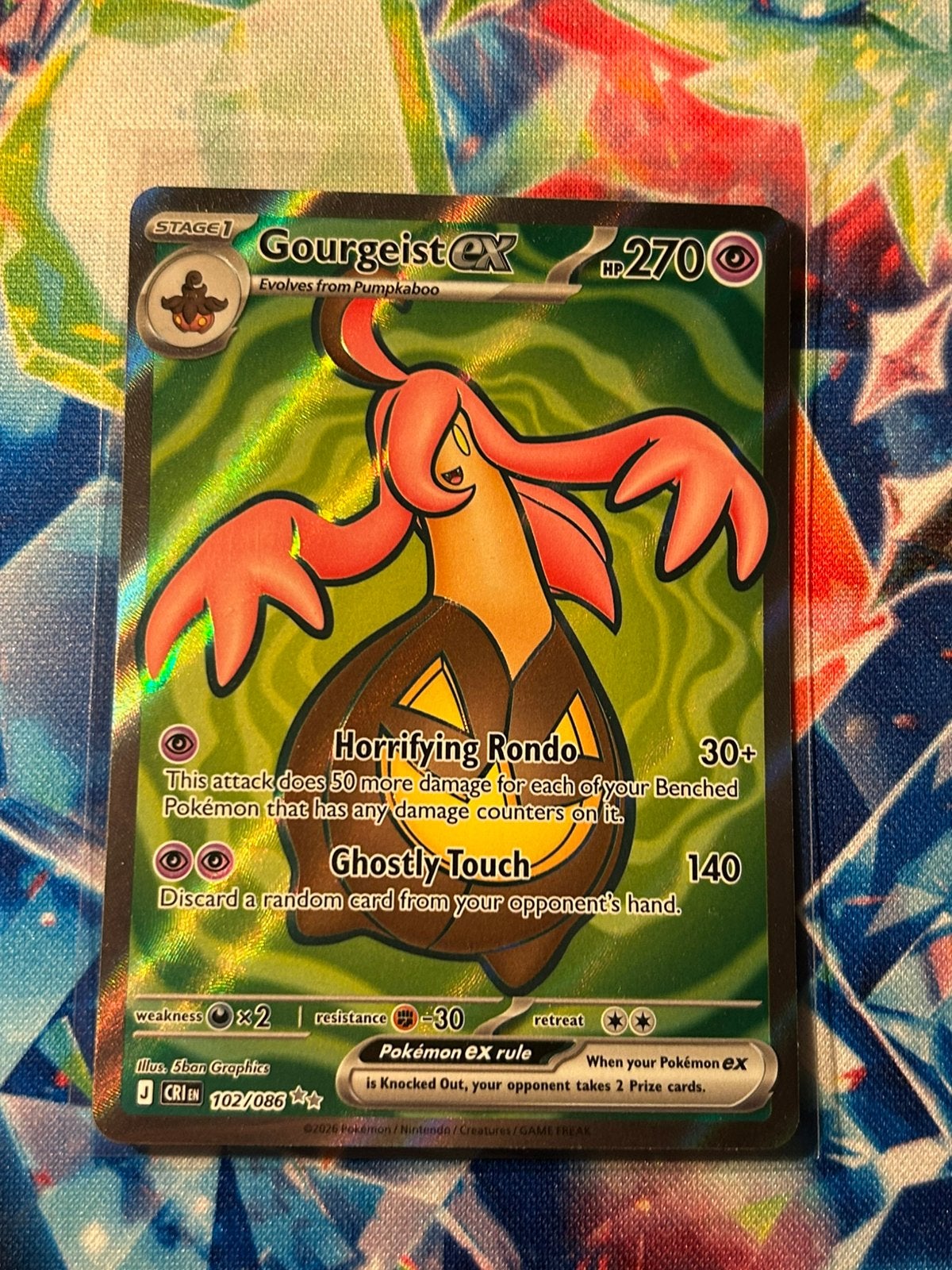 Gourgeist Ex Full Art 102/086, Ophalen of Verzenden, Nieuw, Losse kaart, Foil