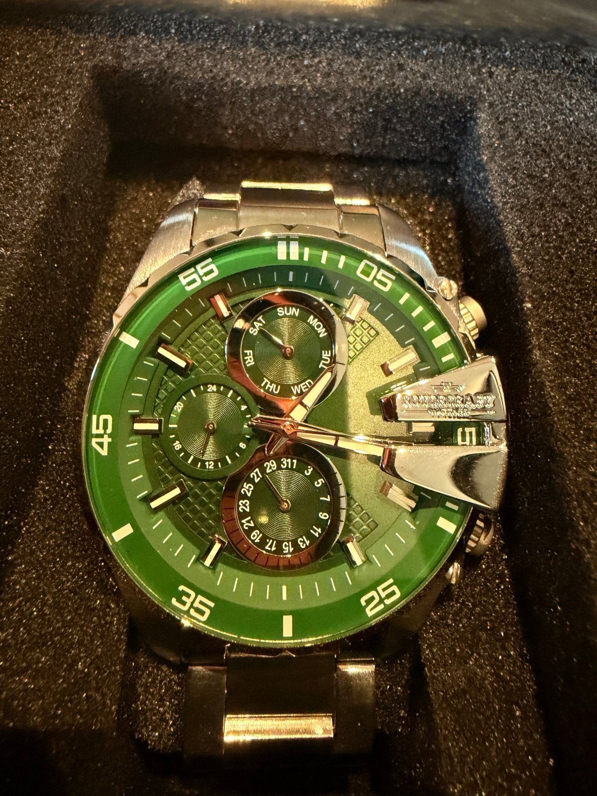 Rotorcraft Horloge - Groen Wijzerplaat - Zo goed als nieuw, Overige merken, Staal, Staal, Polshorloge