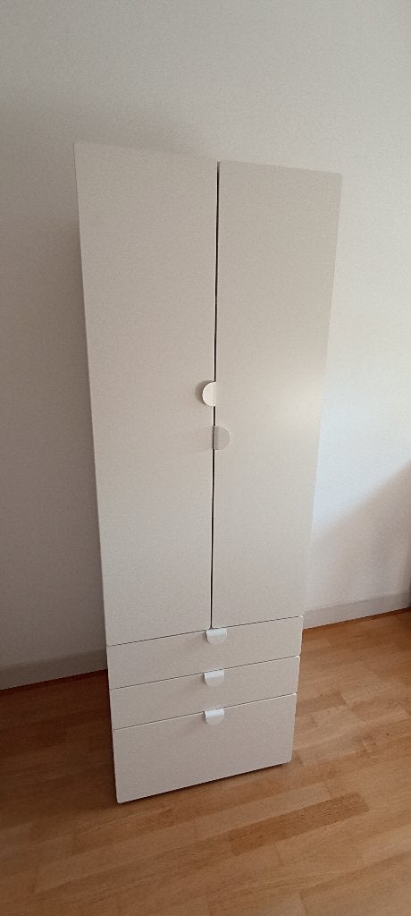 IKEA SMÅSTAD PLATSA ladekast wit/wit 60x57x181 cm, Ophalen, 50 tot 100 cm, 150 tot 200 cm, Overige houtsoorten