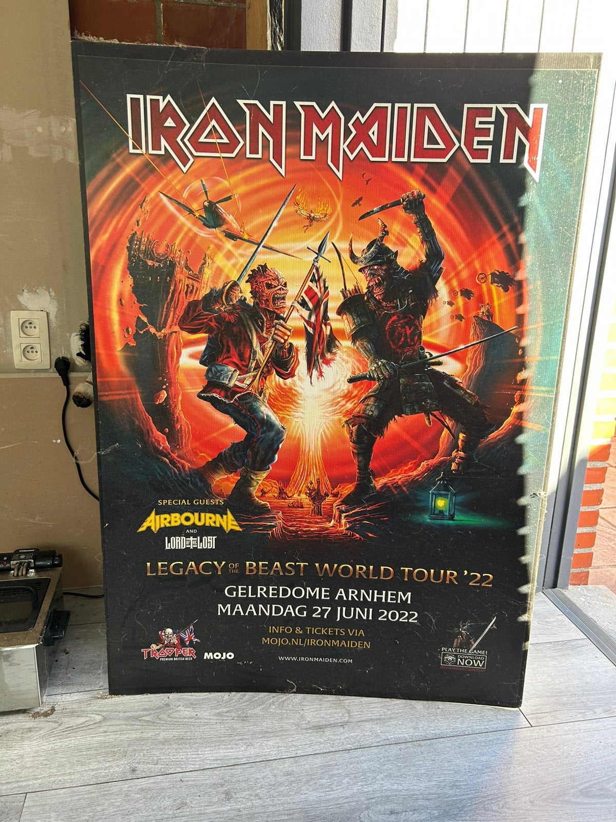 Iron maiden poster, Verzamelen, Ophalen, Zo goed als nieuw, Deurposter of groter, Film en Tv