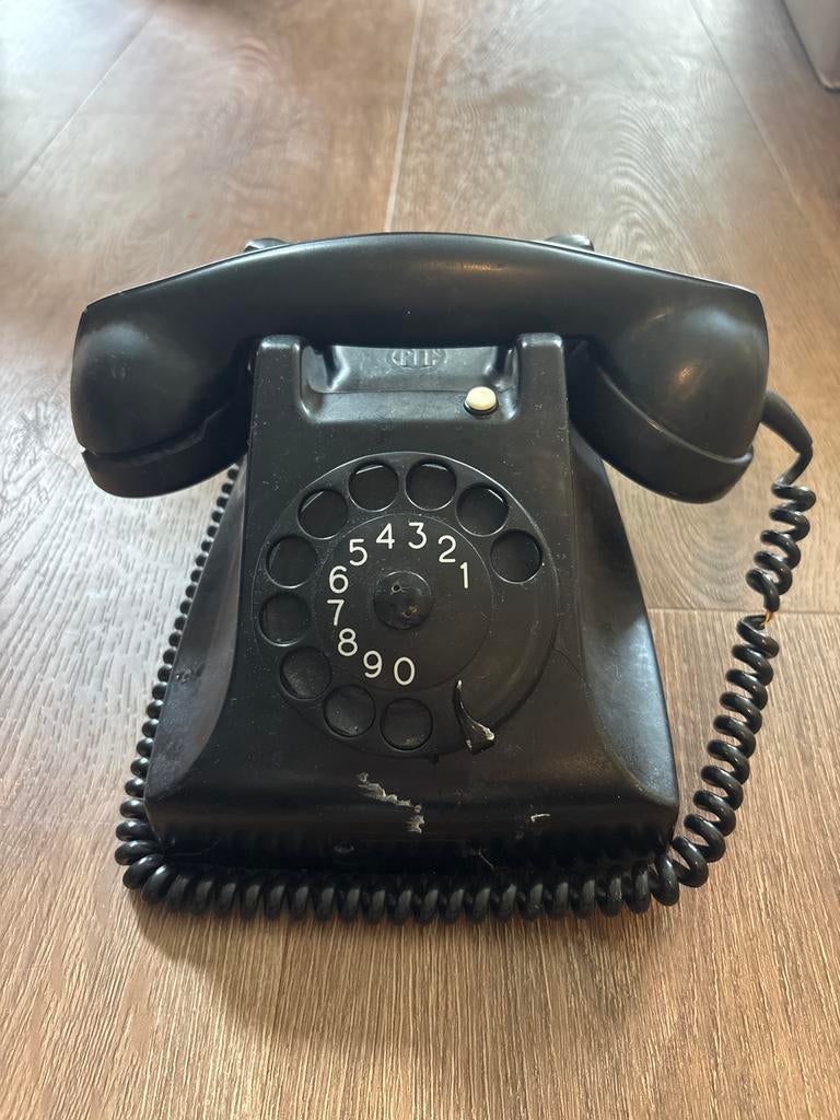 Vintage Ericsson Draaischijf Telefoon - Zwart, Ophalen of Verzenden