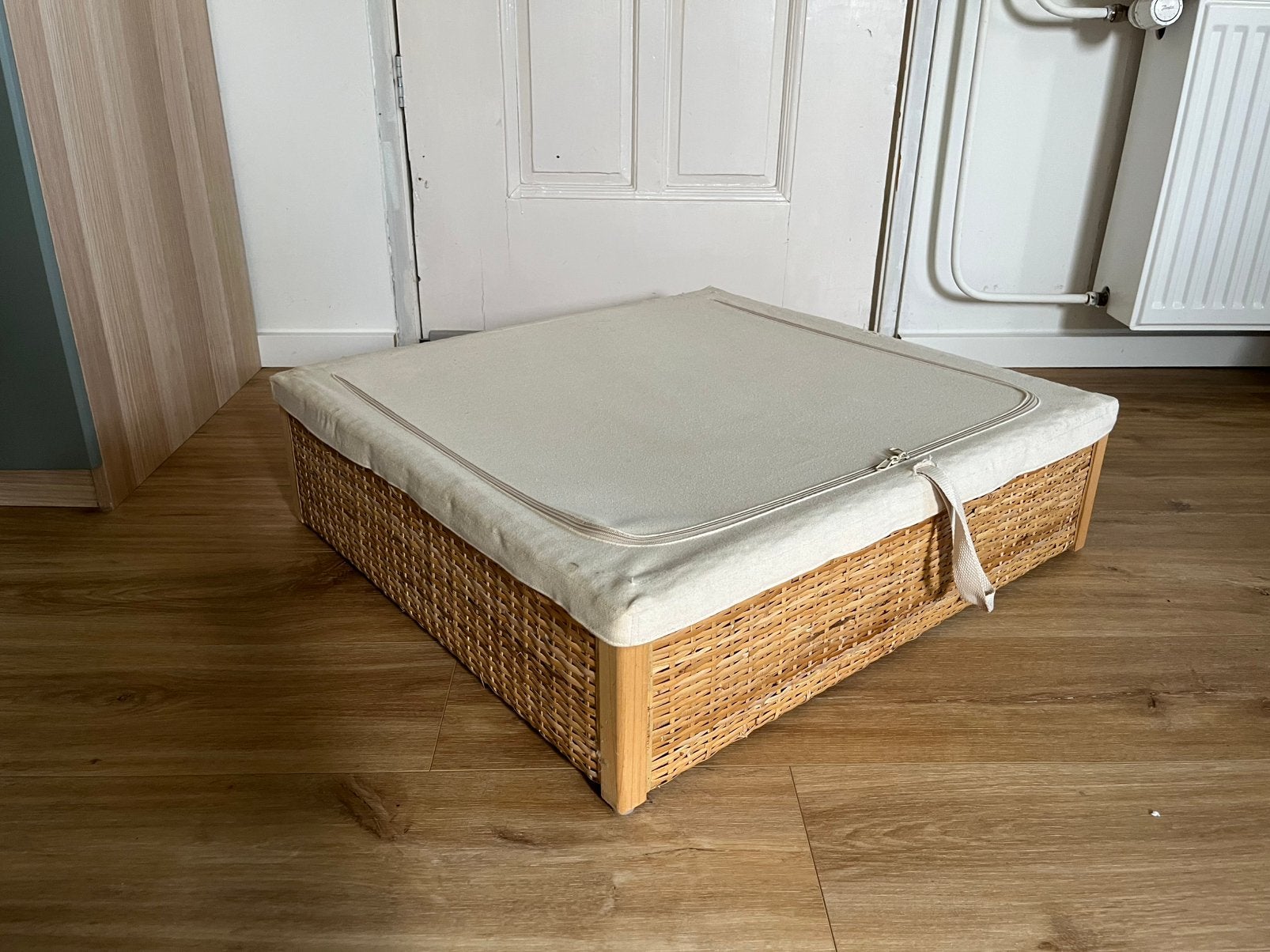 Ikea RÖMSKOG 2 opbergmanden voor onder het bed, Ophalen, Gebruikt, Mand, Riet