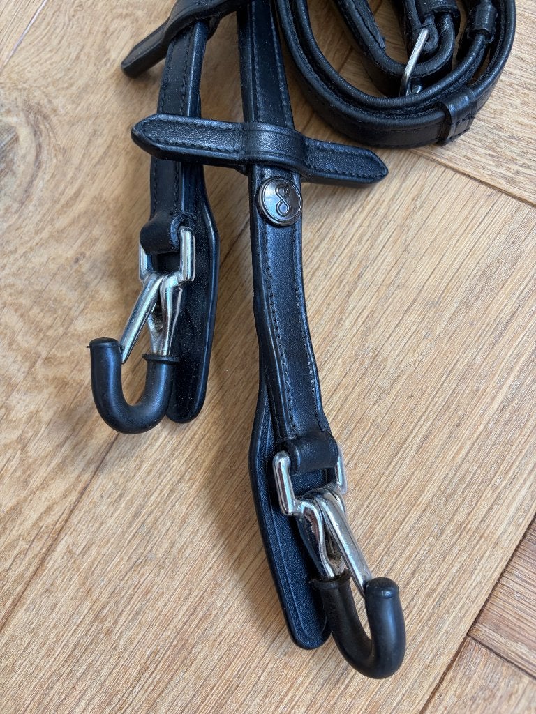 Teugels Presteq Faysport zwart maat full clips & stops, Dieren en Toebehoren, Paarden en Pony's | Hoofdstellen en Tuigage, Recreatie