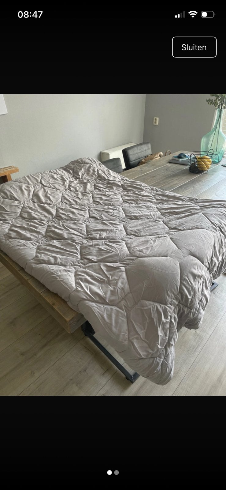 2 persoons Dekbed van Happy Bed, Ophalen, Eenpersoons, Grijs, Deken of Dekbed