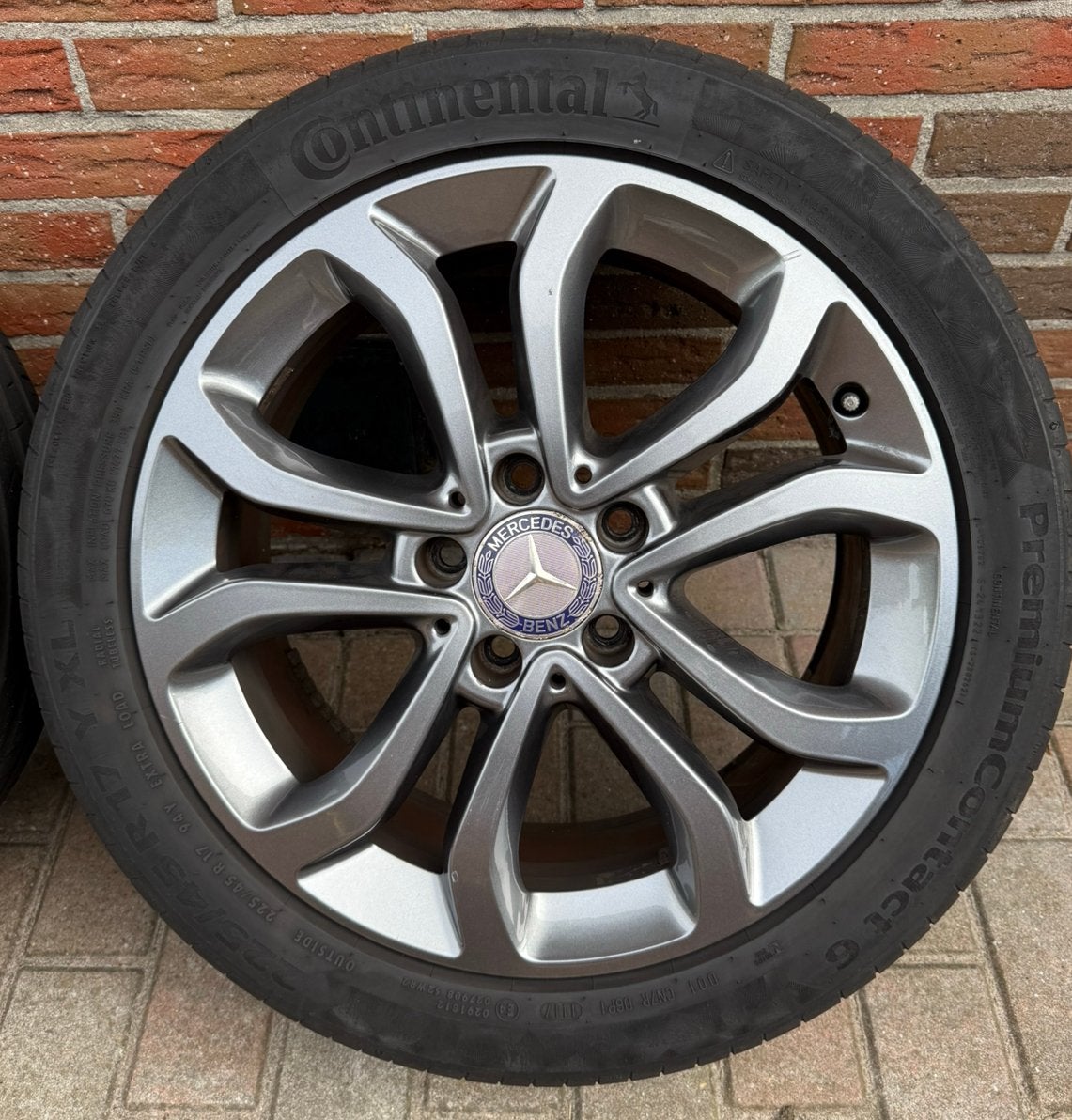 ✅ Originele Mercedes A / B Klasse / CLA + A merk zomer 5x112, Auto-onderdelen, Ophalen, Gebruikt, Banden en Velgen, 17 inch