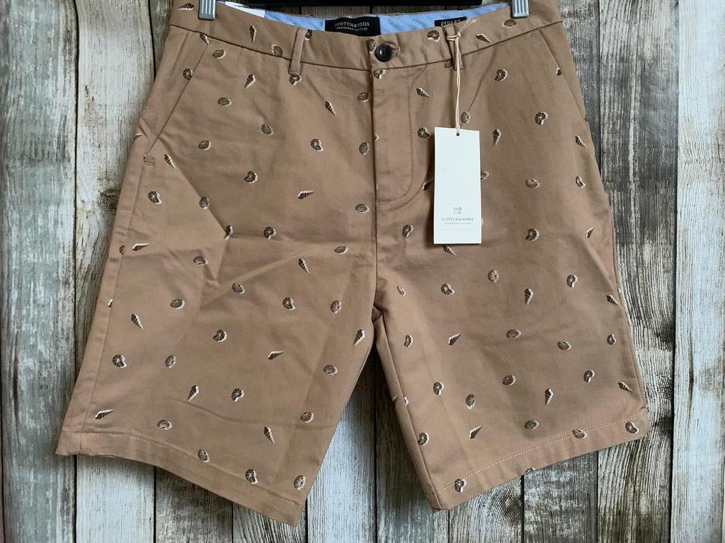 Scotch & Soda Stuart beige gave nieuwe short (Maat W31), Verzenden, Nieuw, Maat 48/50 (M), Beige