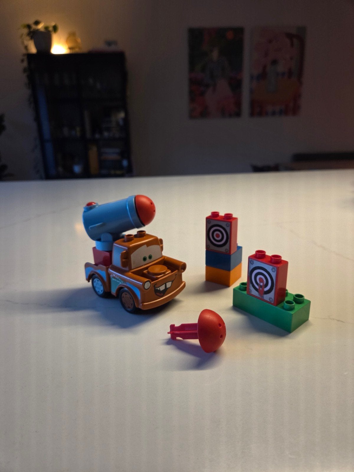 Lego Duplo 5817 Cars Mater met raketwerper en doelen, Ophalen of Verzenden, Gebruikt, Overige merken