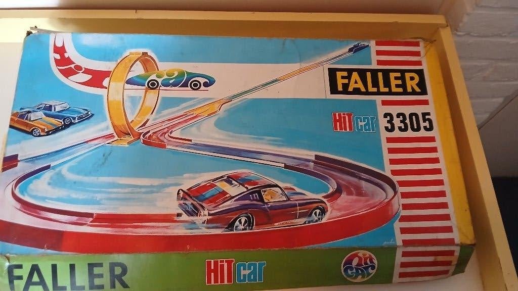 Vintage Faller Hit Car 3305 Racebaan met Looping, Overige merken, Ophalen of Verzenden, Elektrisch, Met looping