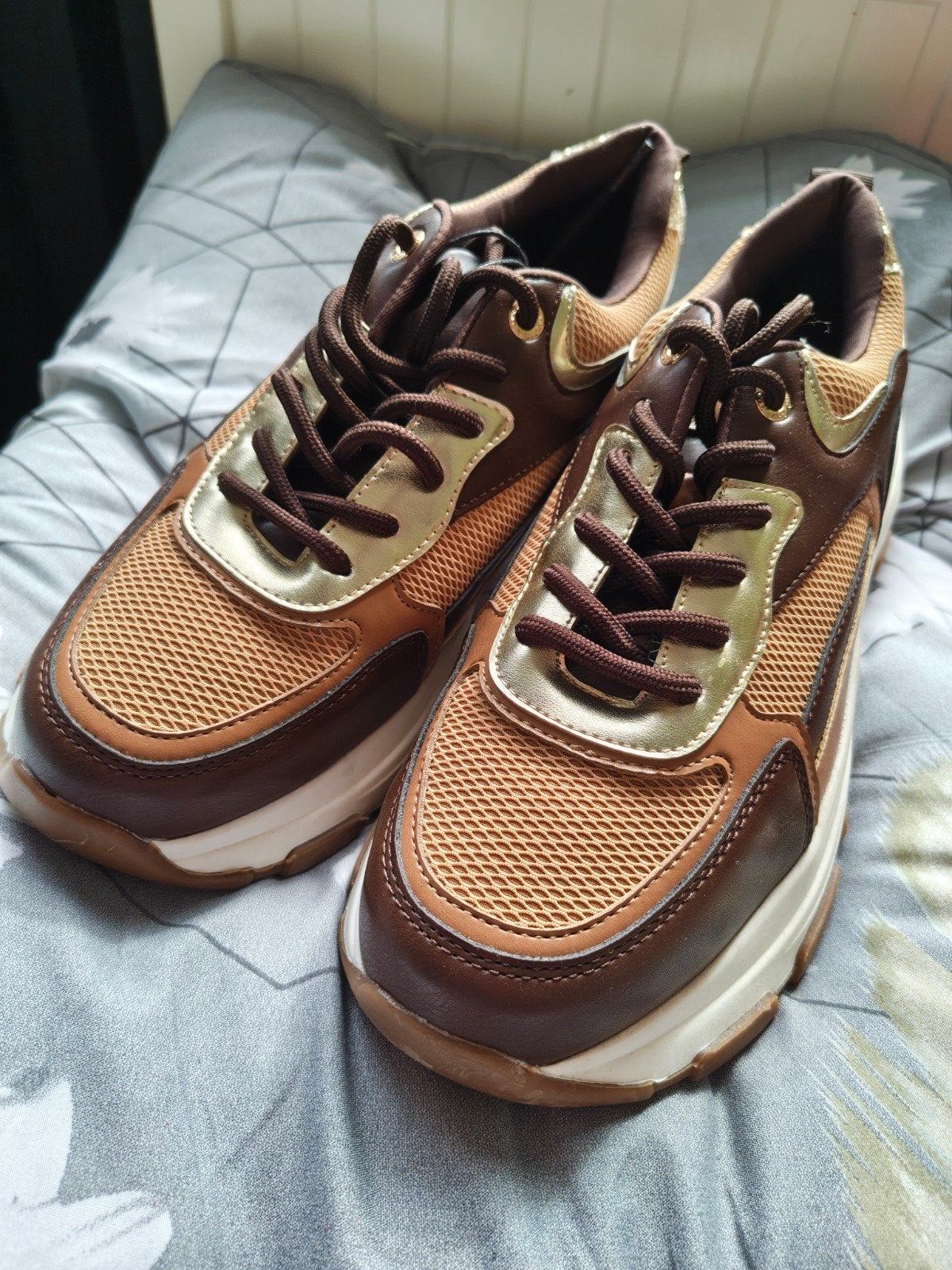Anna field schoenen sneakers 42 bruin goud, Kleding | Dames, Schoenen, Bruin, Ophalen of Verzenden, Sneakers of Gympen, Zo goed als nieuw