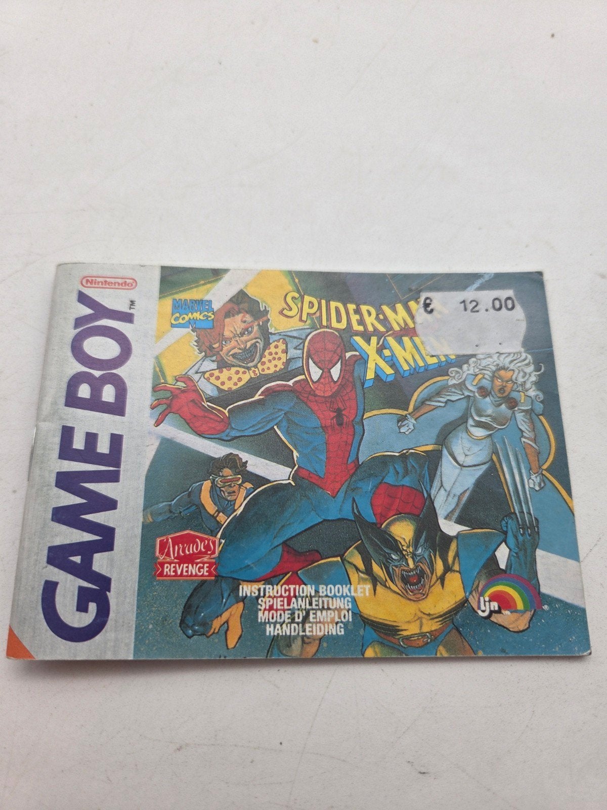 Game Boy: Spider-Man X-Men Arcade's Revenge Handleiding, Mansau House, 112-120 Brompton Rd, Knightsbridge, London SW3 1JJ, England