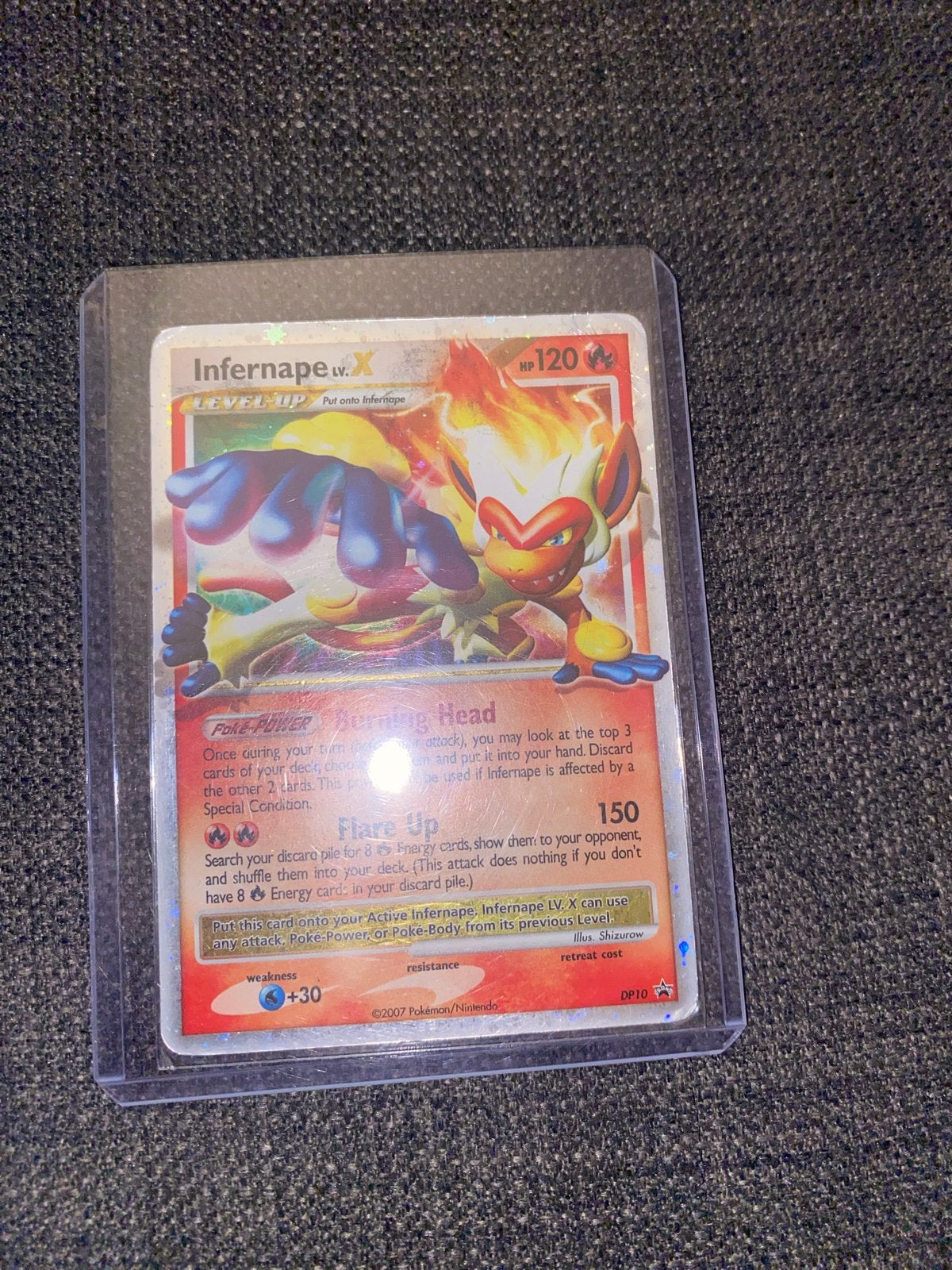 Infernape LV.X Pokémon Kaart - Zeer Zeldzaam, Ophalen of Verzenden, Zo goed als nieuw, Losse kaart