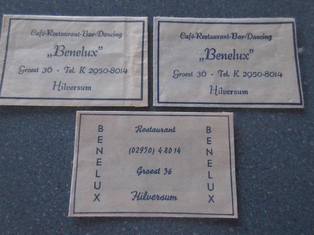 3 x Hilversum, café-rest.-bar/dancing Benelux, Verzenden, Nederland