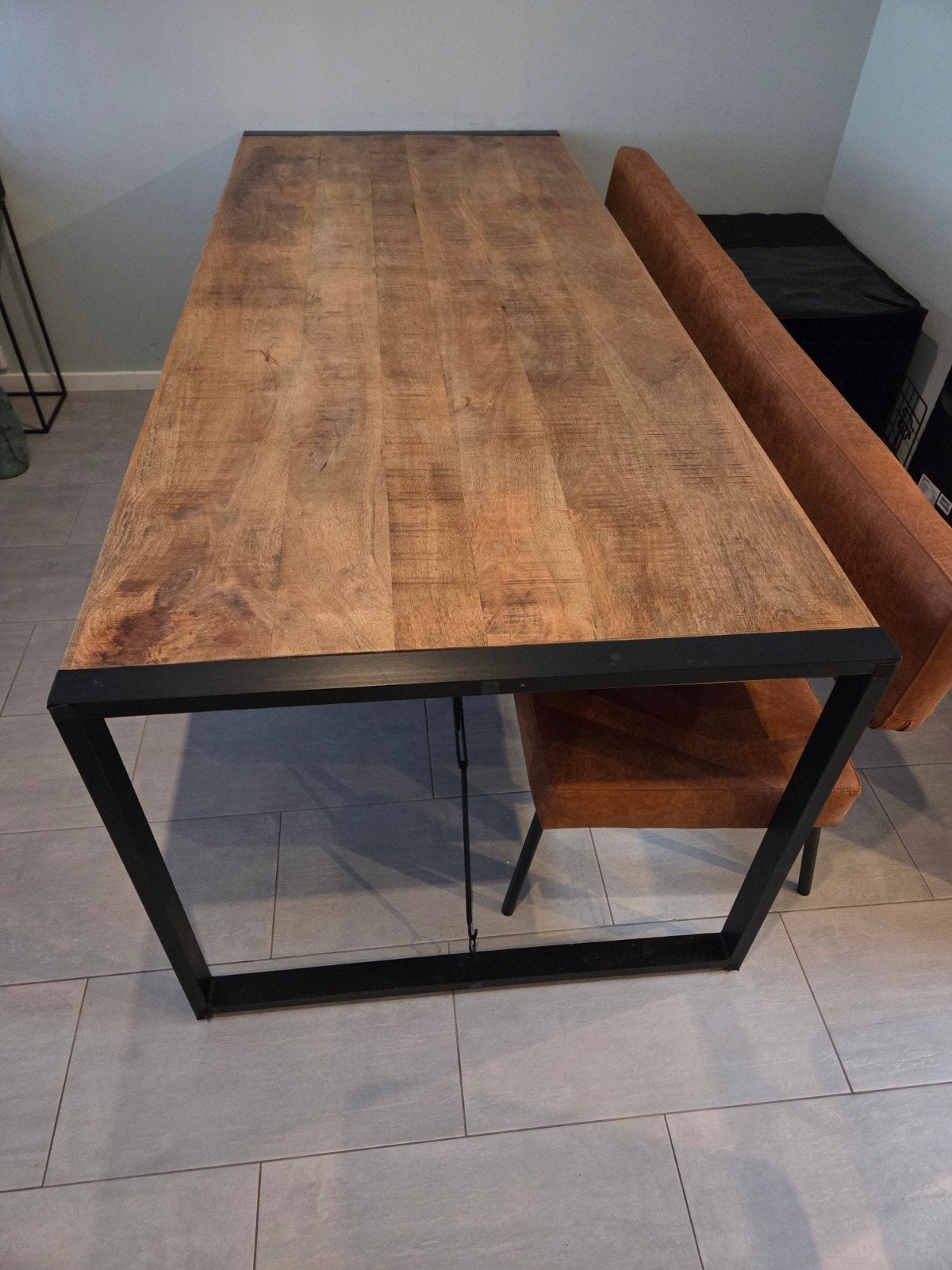 Eettafel met eetkamerbank, Huis en Inrichting, Ophalen, 200 cm of meer, 50 tot 100 cm, Zo goed als nieuw