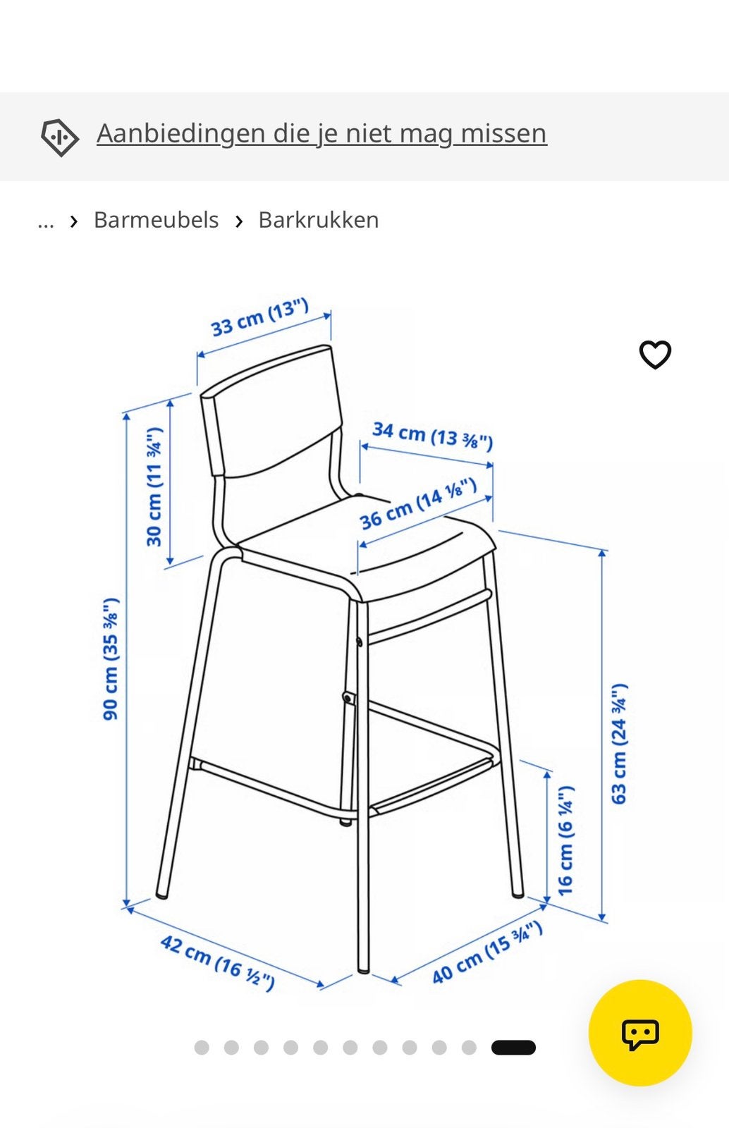 Foto 5 van Stig barkrukken, barstoel, zwart, ikea, kookeiland