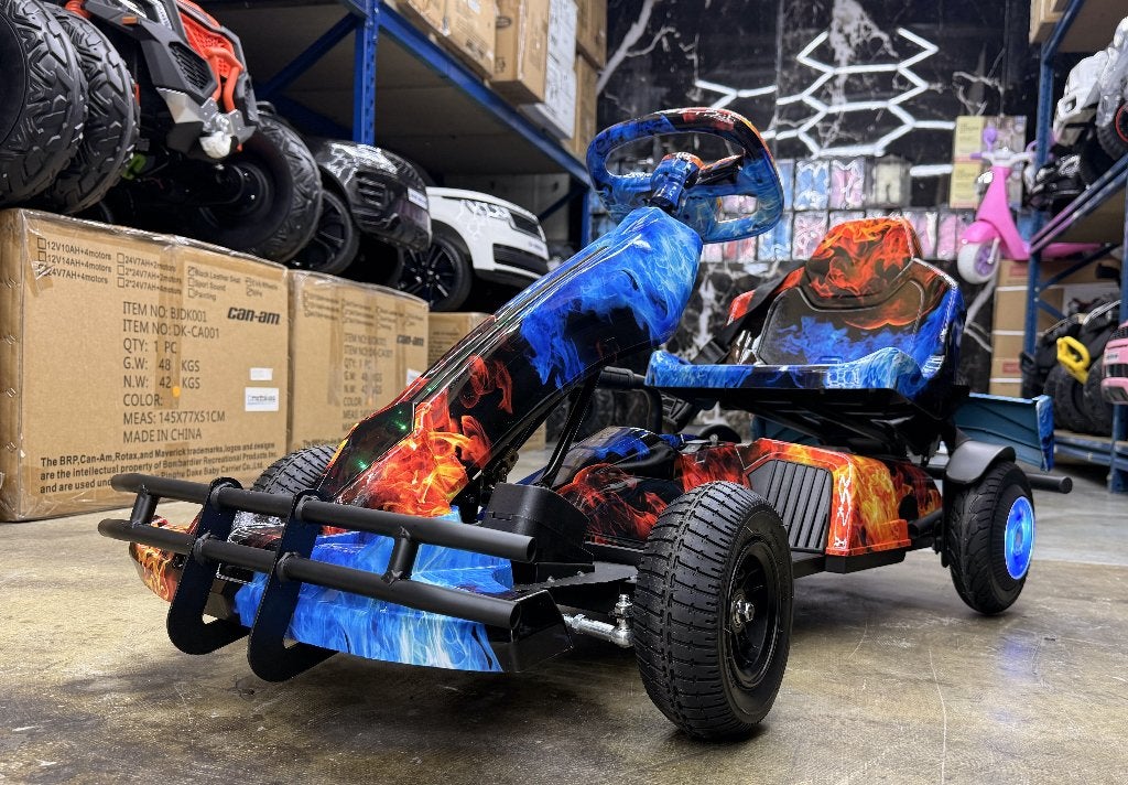 Go kart Elektrische skelter met vlammenprint go kart, Ophalen of Verzenden, Nieuw, Overige typen