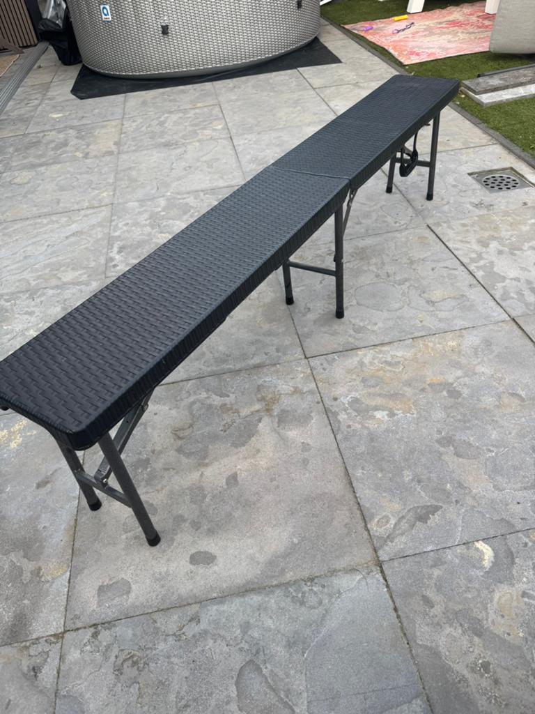 Picknick bankje, Ophalen, Aluminium, Zo goed als nieuw, Inklapbaar