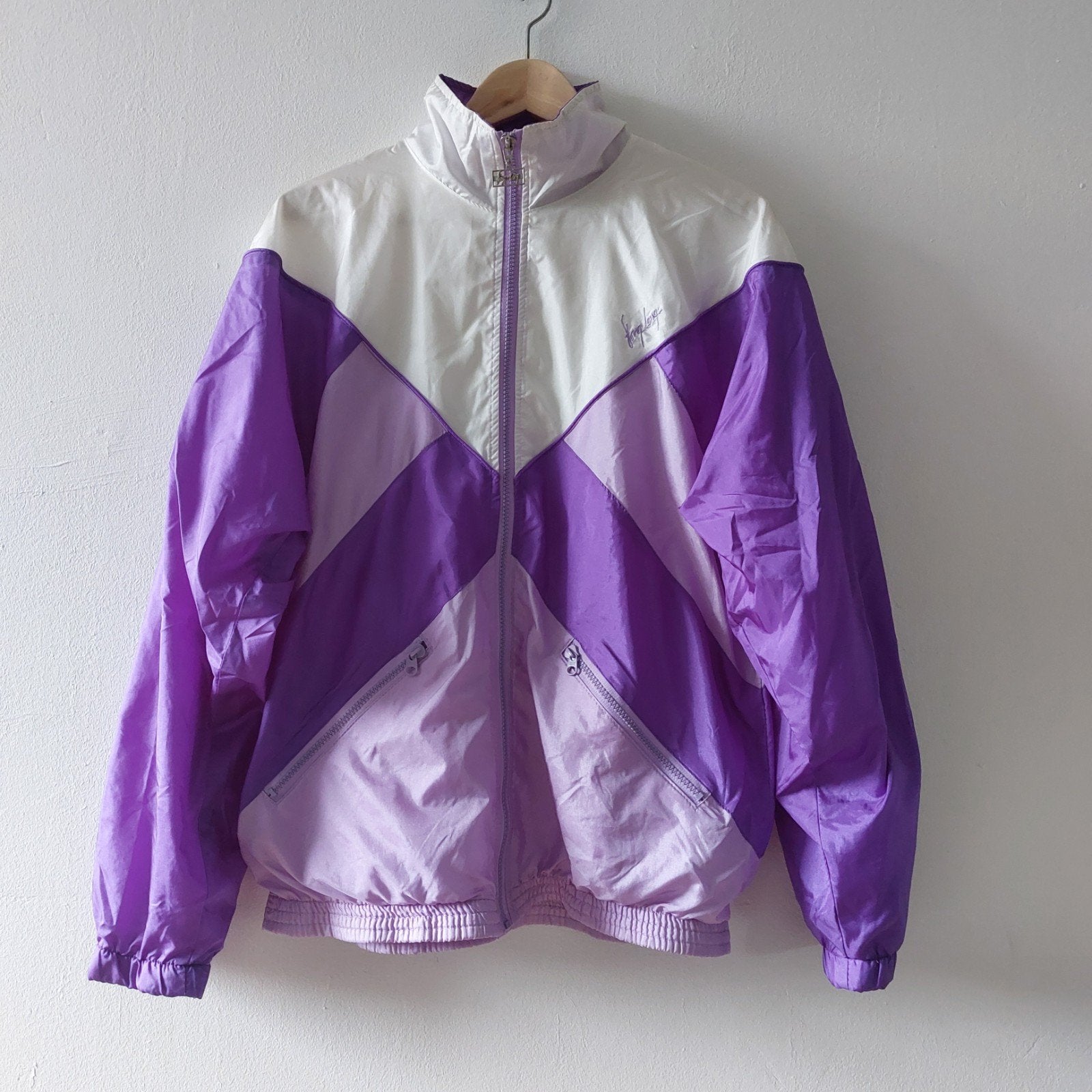 Vintage 80s/90s Fong Leng oversized sportswear jacket S/M, Fong Leng, Ophalen of Verzenden, Gedragen