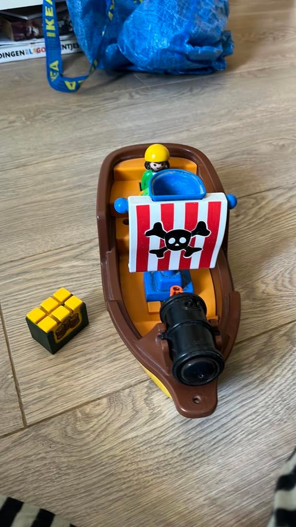 Playmobil 123. Piraten schip, Ophalen of Verzenden, Zo goed als nieuw
