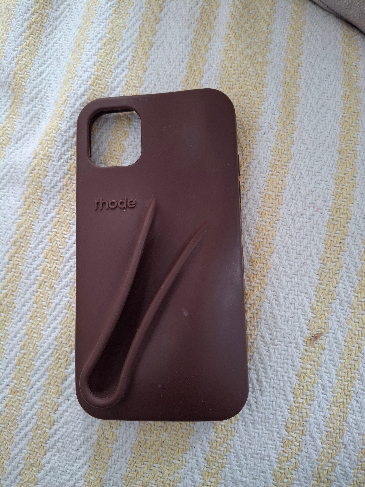 Rhode iPhone 11 Hoesje Bruin Siliconen, Ophalen, IPhone 14 Pro Max, Bruin, Hoesje of Tasje