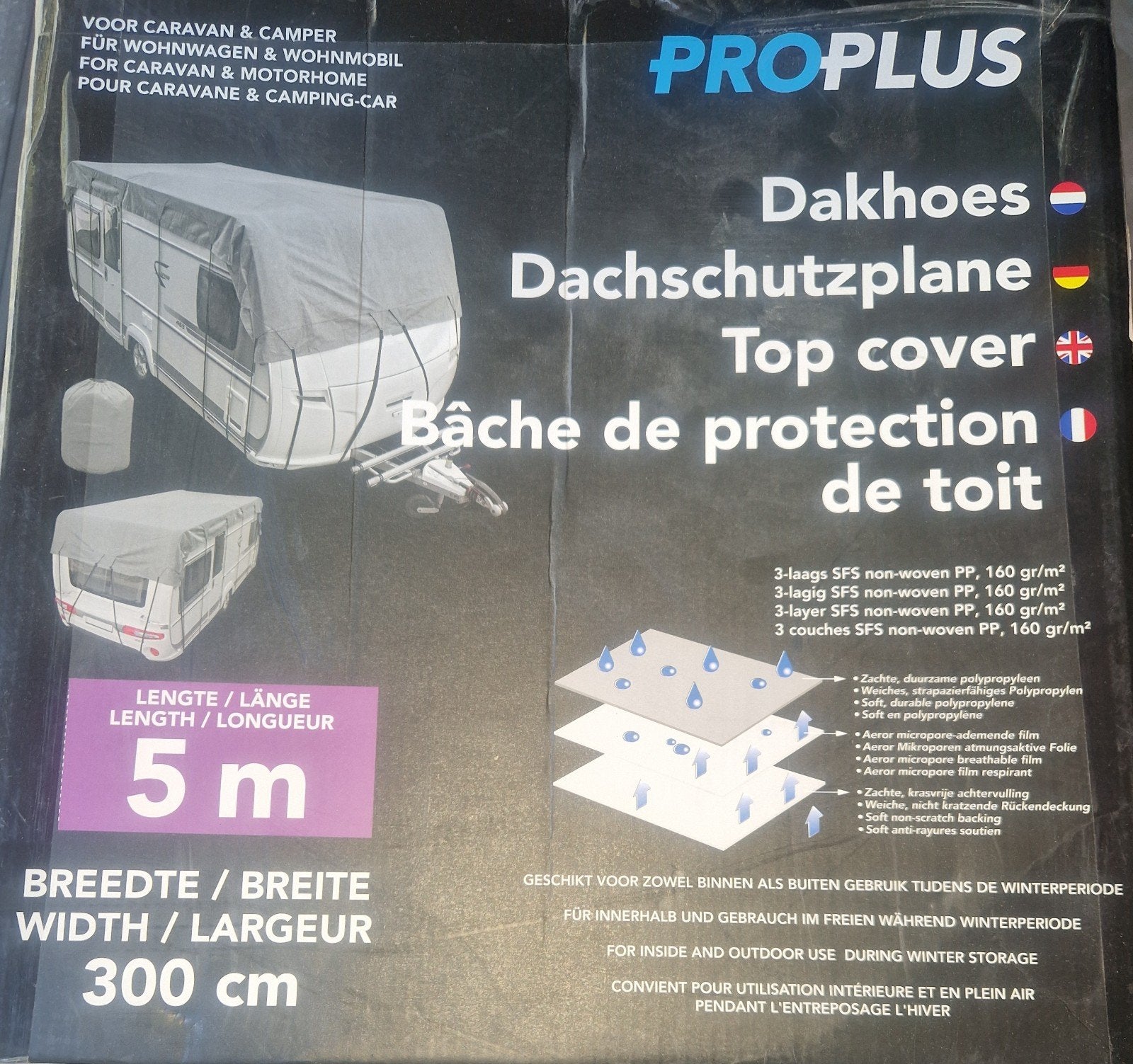 ProPlus Dakhoes Caravan & Camper 5m x 300cm, Ophalen, Nieuw