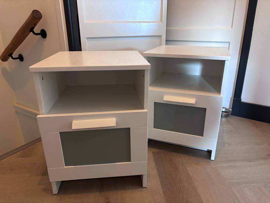 Nachtkastjes 2 stuks, Ophalen, Gebruikt, Minder dan 45 cm, Minder dan 55 cm