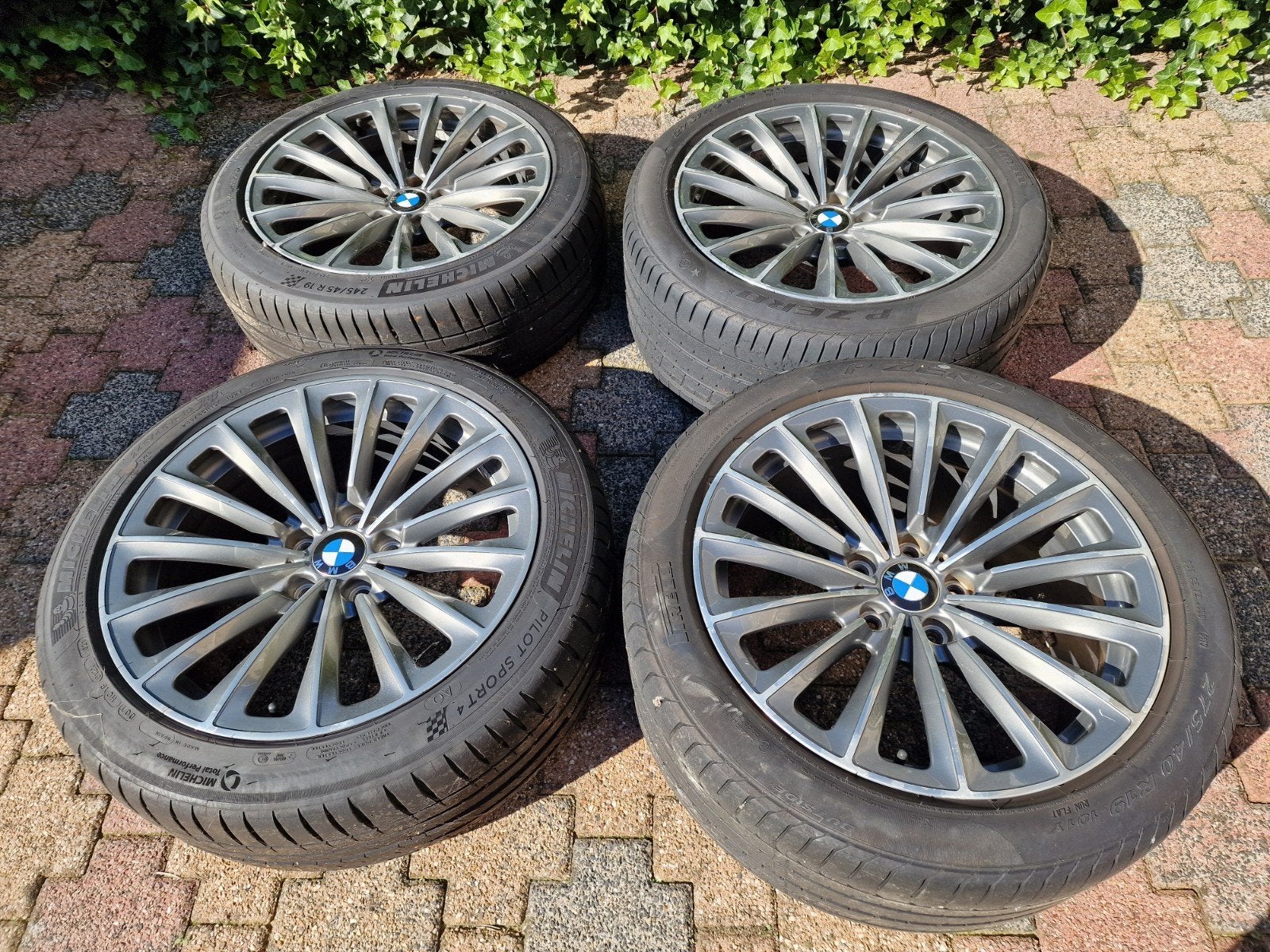 BMW - 19 inch styling 252 en 18 inch styling 416, Gebruikt, Banden en Velgen, Personenwagen, Zomerbanden