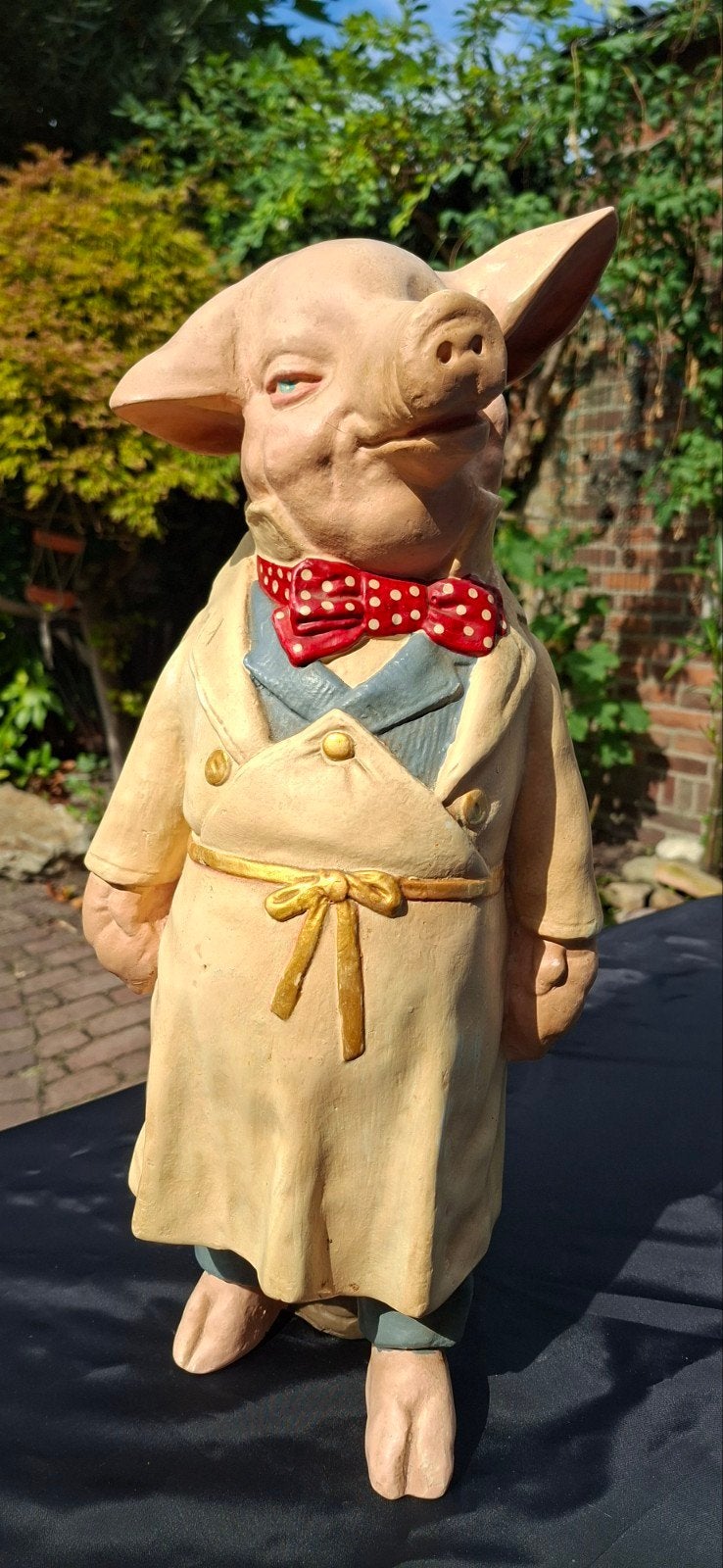 Oud slagers object - Beeld varken, Antiek en Kunst, Ophalen, Handgemaakt, Gips, Zoogdier