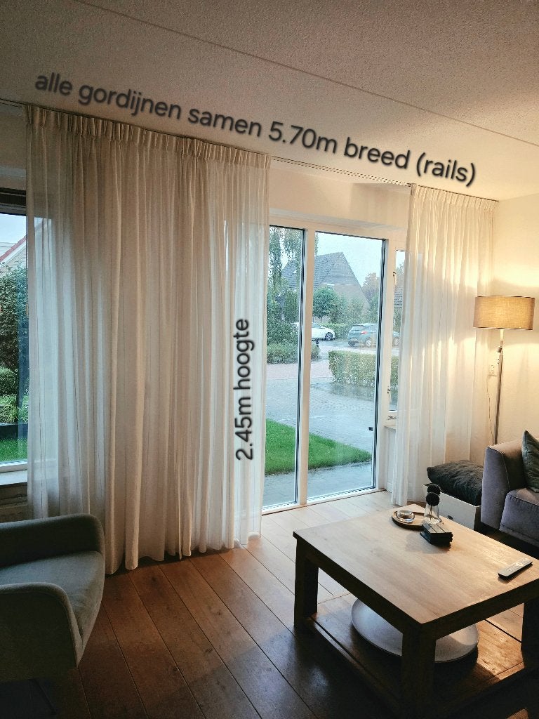 Te koop: Gordijnen wit (inbetween), Ophalen, Gebruikt, Overige merken, Wit