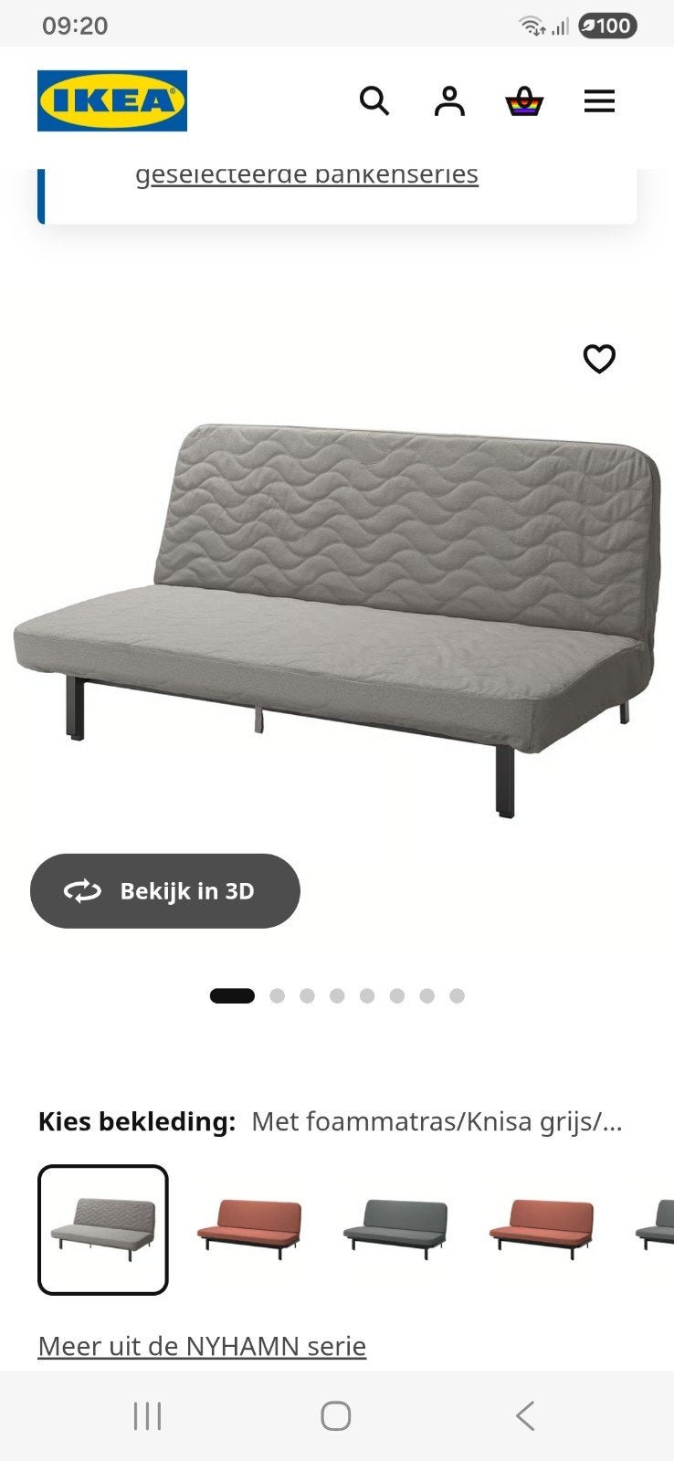 slaapbank zgan, Huis en Inrichting, Ophalen, Tweepersoons, 140 cm, Zo goed als nieuw