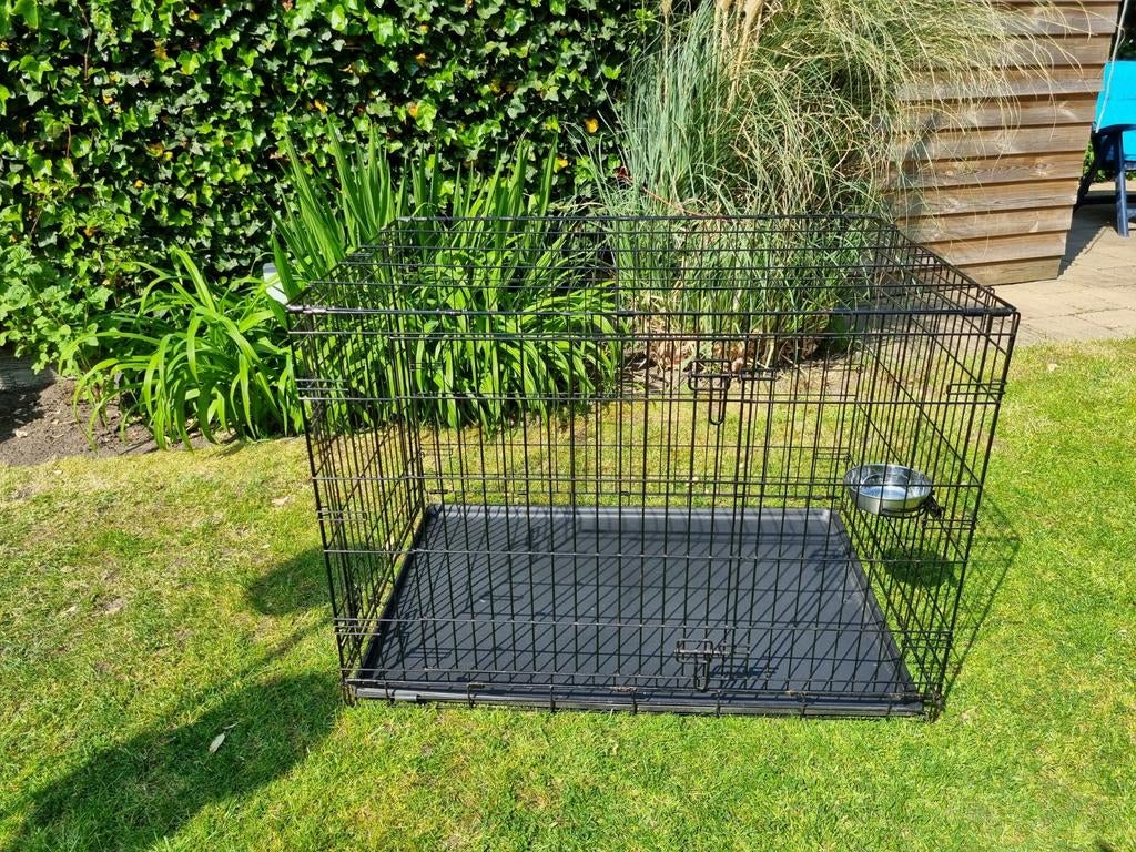 Keurige zwarte bench XL, Ophalen, Zo goed als nieuw, 75 tot 110 cm, 65 tot 100 cm