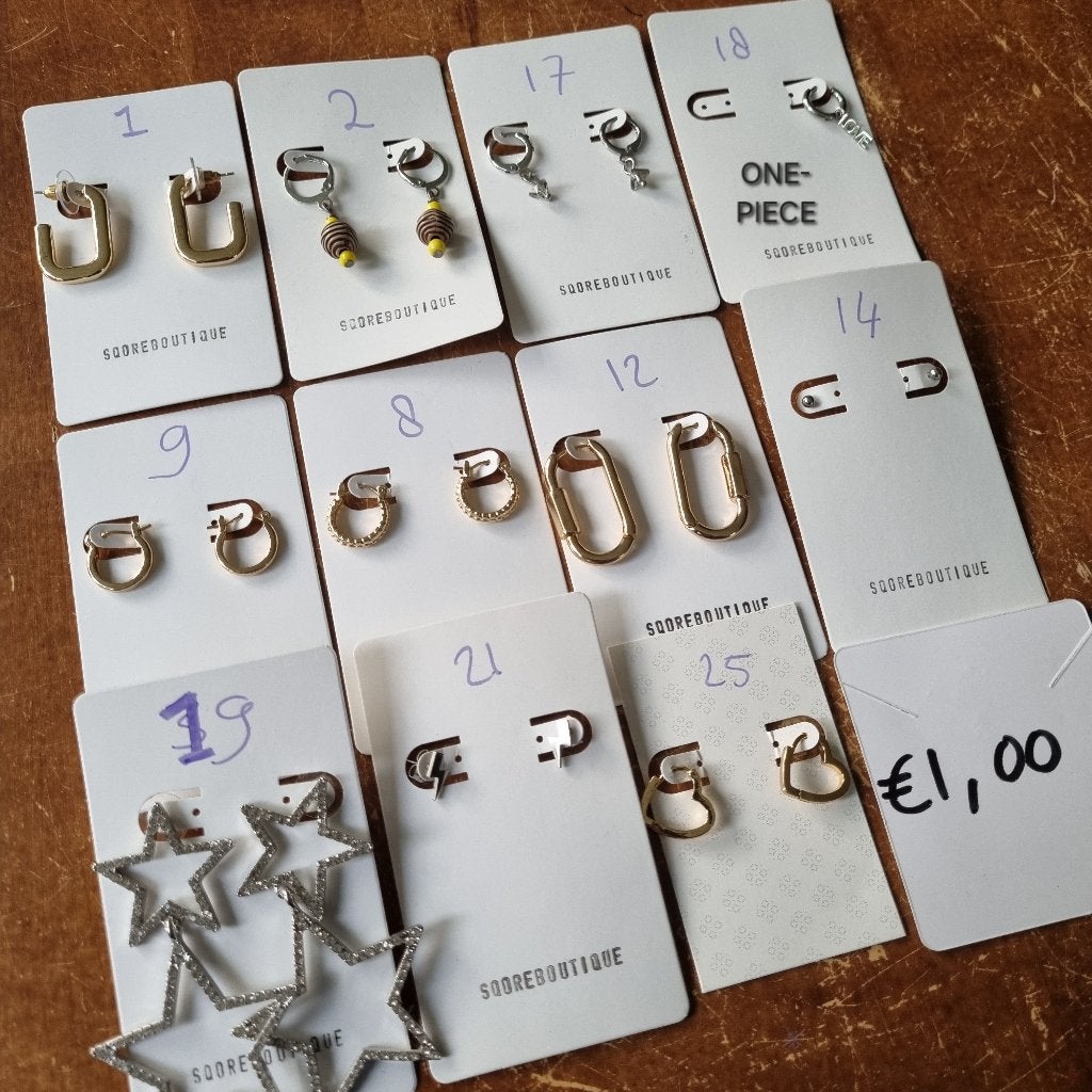 Sieraden bodemprijs oorbellen earrings hoops oorringen, Overige materialen, Overige kleuren, Nieuw, Ophalen of Verzenden
