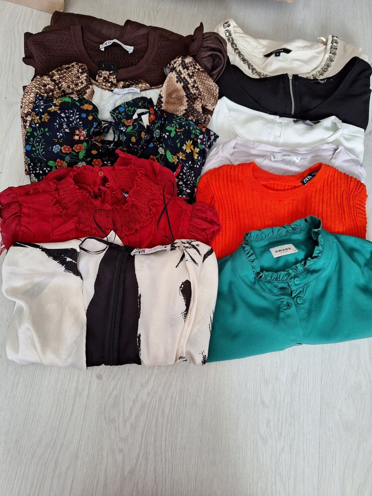 Dames kledingpakket blouse en shirt maat M 11 stuks, Verzenden, Gedragen, Maat 38/40 (M)