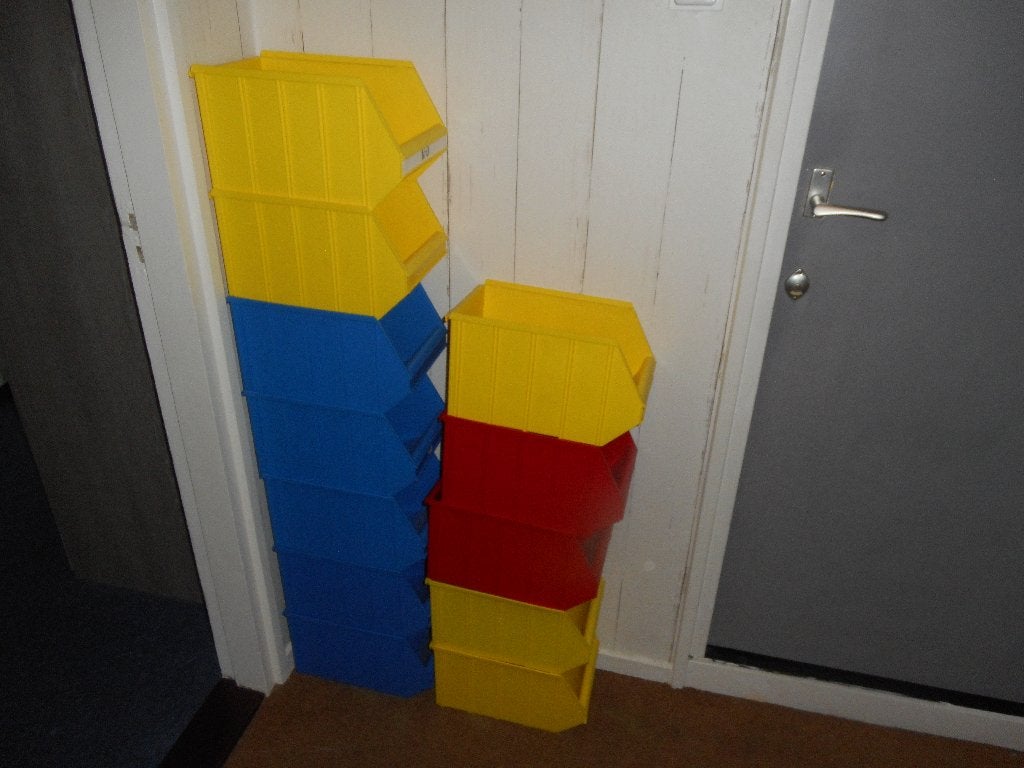 Plastic Singel bakjes van Overtoom, Ophalen, Zo goed als nieuw, 7 inch, Levenslied of Smartlap